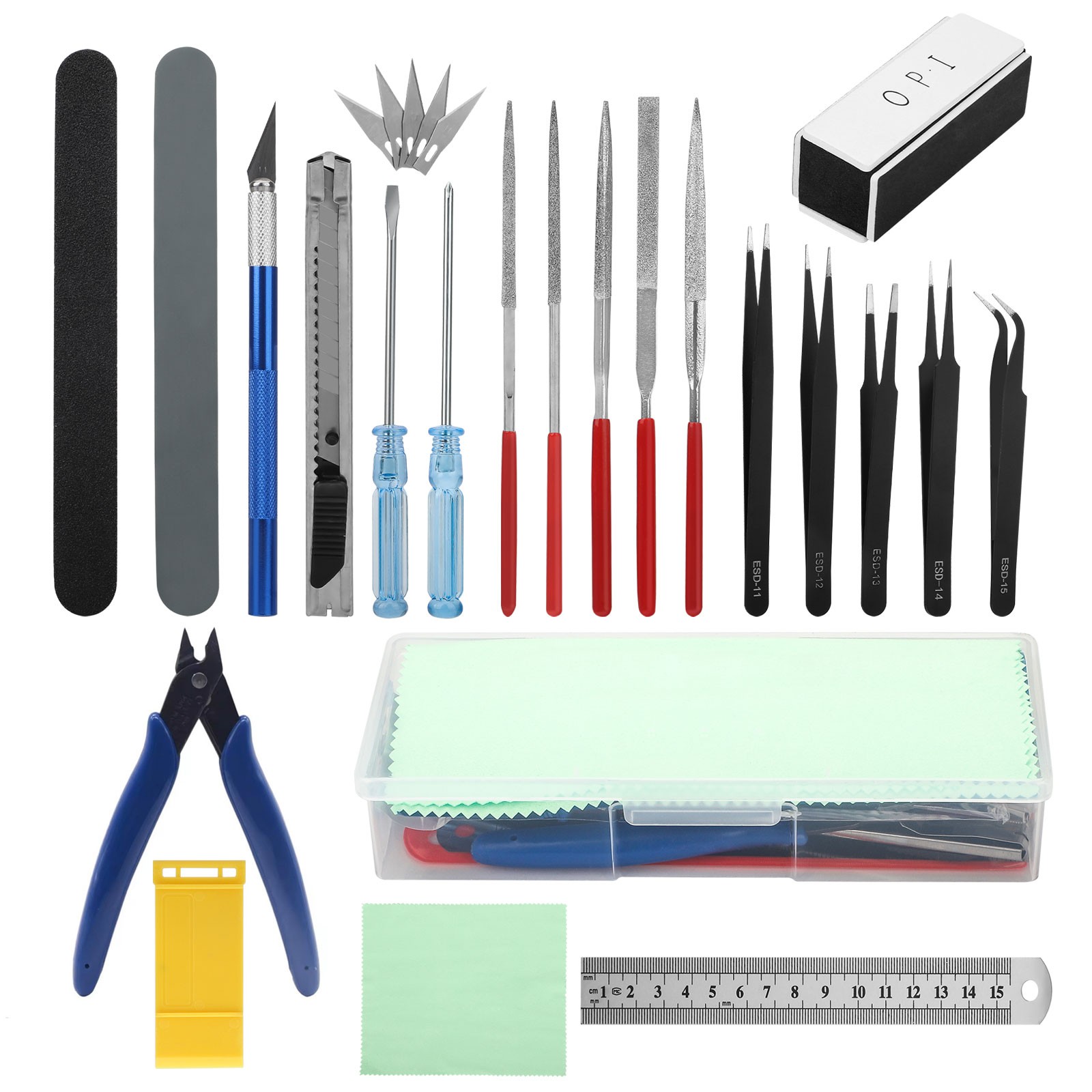 27PCS Gundam Modeler Basic Tool Set Craft Kit Car Model Hobby Building Repairing