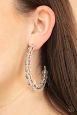  Paparazzi Jewelry  In The Clear  White Earrings 