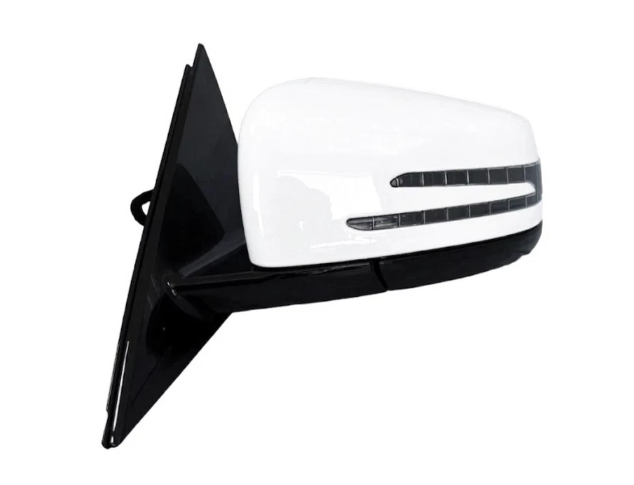 #86 WHITE LEFT DRIVER MIRROR WITH BLIND SPOT FOR MERCEDES E350 E400 2010-2016