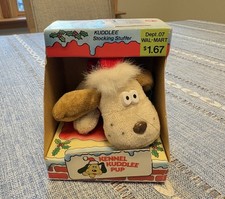 Vintage KENNEL KUDDLEE Plush Puppy Dog Animal Ornament 1987