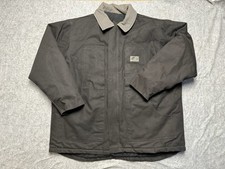 Vintage Dickies Jacket Mens Extra Large Black Canvas Full Zip Quilt Lined Work