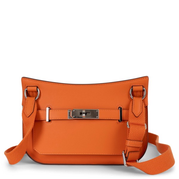 73330 authentische HERMES Umhängetasche orange Swift Leder Mini Jypsiere 22