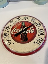 Vintage 1998 Coca-Cola Brand Thermometer Wall Sign Made In USA 12 Inch Not Work