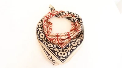 Bandana imprimé bloc fait main | foulard 100 % coton | cadeau bandana écologique - Photo 1/4
