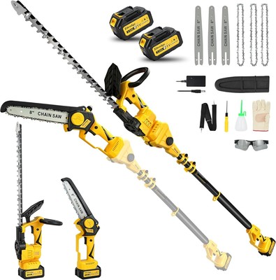Worx 20V Cordless Chainsaw Pole Saw 10in Auto-Tension