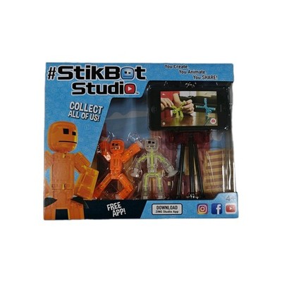 Zing StikBot Studio S1003 Orange Weiß Klar Stop Motion Animation App Figur Kit