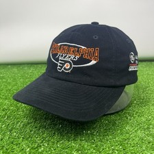 Vintage 2000s Philadelphia Flyers NHL Hockey Nissin Black Snapback Hat Cap Y2K