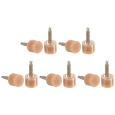 5 Pairs TPU High Heel Tips 2.4mm Pin, 8mm Round Shape Shoe Repair Caps, Beige