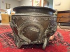 Meiji Bronze Jardiniere Relief Cast Dragons Signed Yoshida Zo Monumental 23x17” — photo 3