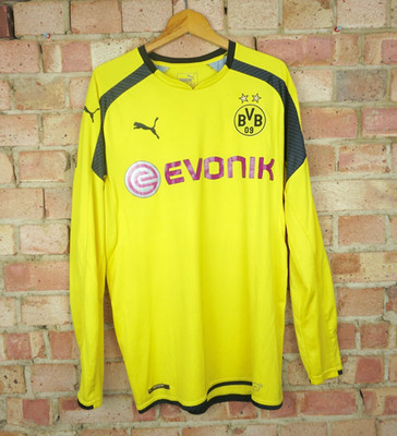 Borussia Dortmund 2016/2017 Heim Champions League Puma Langarm Shirt Größe M
