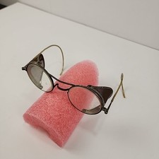 Vintage Sellstrom Round safety glasses, metal mesh side screens,