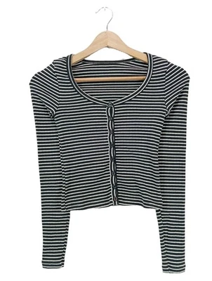 AMERICAN APPAREL Cárdigan Mujeres Chaqueta Talla EU 36 negro-blanco look casual - Imagen 1 de 4