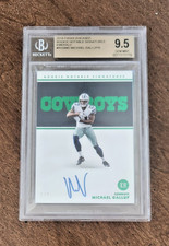 2018 Panini Encased Rookie Notable Signatures Emerald Michael Gallup BGS 9.5/ 10