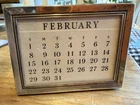 LUNT Sterling Silver Perpetual Desktop Calendar 1187 Vintage 3.5” X 2.5”
