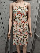 Warm Wishes Merry Xmas Green Christmas Apron Adult One Size W/ Pockets Homemade