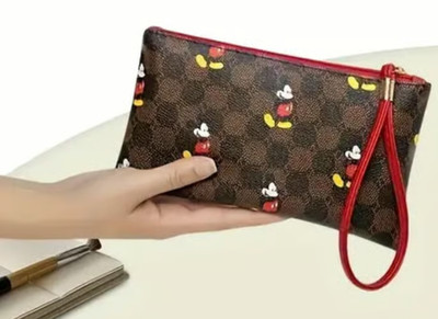 Mickey Mouse Wristlet bag purse RED added Color! Cell Phone, Cosmetics w/ strap