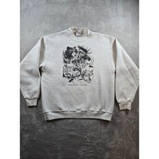 Vintage Sweatshirt Womens L Gray Estes Park Colorado Nature USA Made *Read