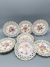 11 kleine Durchbruch Blumenteller 15 cm, Schumann, Gebäckteller, Glasuntersetzer