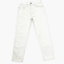 👖💛 Current/Elliott Vintage Cropped Slim Jeans NWT Off-White Cream Sz 25