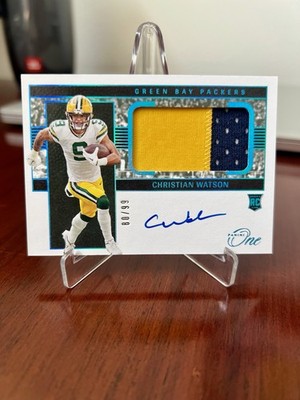 2022 Panini One Football - Christian Watson (RC) #12 RPA /99 - Green Bay Packers