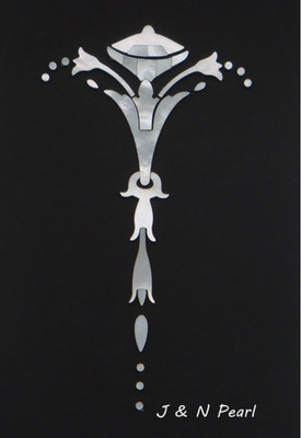 JNNPEARL 1set Torch White Mother of Pearl Inlay for Guitar Peghead