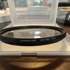 Luminesque CPL 77mm Circular Polarizer Clear Threaded Camera Lens Filter