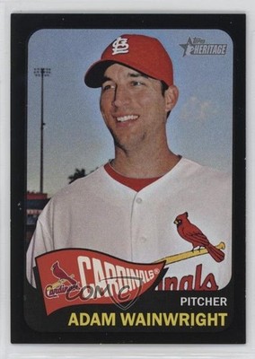 2014 Topps Heritage Black Border Adam Wainwright #THC-100 04br