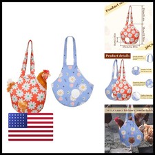 2 Pack Canvas Chicken Carrier Bag Saddle for Hen Rooster Poultry Transport