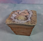 Hand Painted Ceramic Single Nativity Manger Baby Jesus Figurine — photo 3