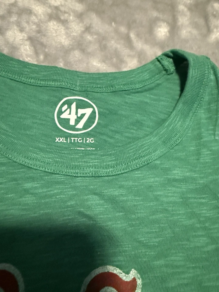 ‘47 BRAND MENS BOSTON RED SOX COTTON T SHIRT SIZE 2XL ORCHARD GREEN - Image 4 of 4