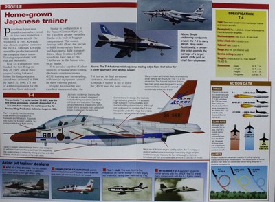 Kawasaki T-4 T4 T 4 Aircraft Picture Brochure Pamphlet Out of Print Spec Sheet  