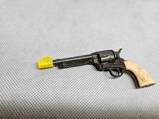 Vintage Marx Toy Gun Mini 3 " Revolver Western Colt Die-cast Ivory Steer Handle