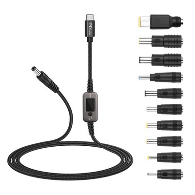 PD to DC Converter Cable | 100W Adjustable Voltage 5V/9V/12V/15V/20V Type-C M...