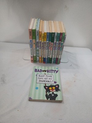 LOT of 12 BAD KITTY Books by Nick Bruel--3 HCs--JOURNAL ,KITTEN TROUBLE , VET