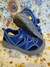 Oshkosh Boys' Mashine Washable Play Sandals, Size 12M, Blue Hook and Loop Straps