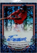 2024 Bowman Sterling #PA-WF Welbyn Francisca Blue Scintillate #/25