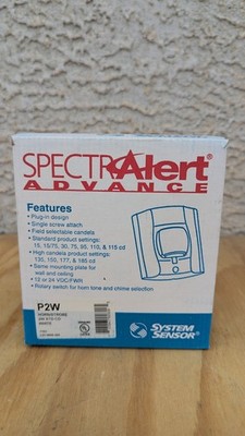 System Sensor P2W Horn/Strobe 2W STD CD White Spectralert Advance Honeywell