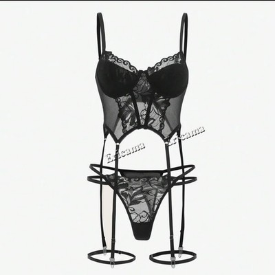 lSexy Lingerie Set 2-Pieces Fancy Underwear Sexy Women Uncensored  Transparent Br