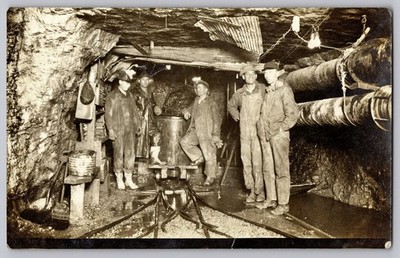 RPPC Hard Rock Miners Underground Tunnel Ore Cart Head Lamps Tools Pipes Name