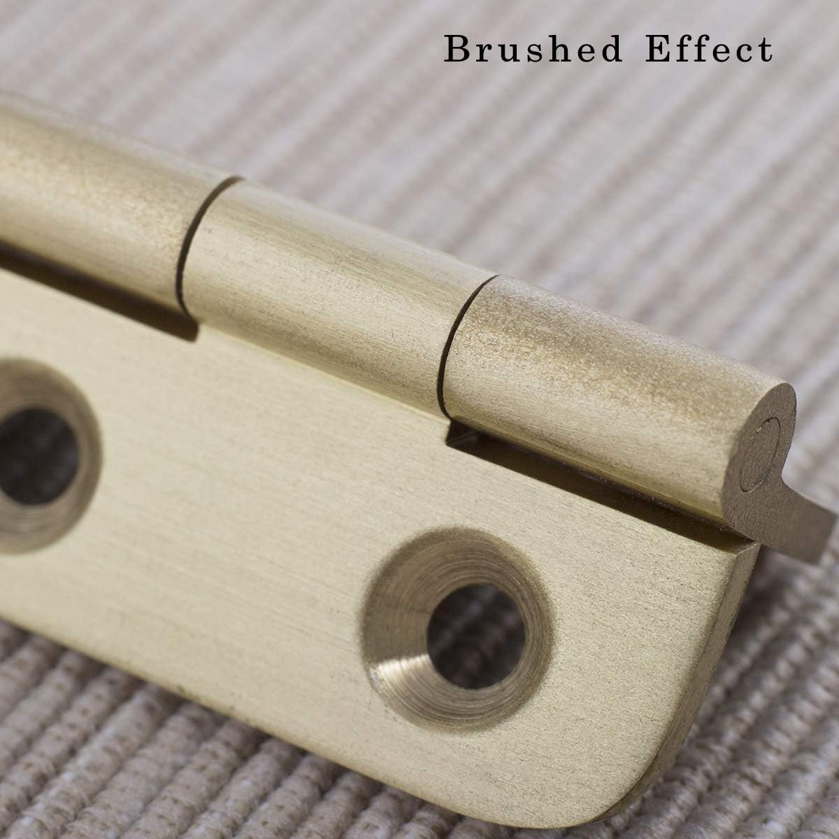 4 PCS Brushed Solid Brass Butt Hinges 2 Inch for Cabinet Doors, Trunks, Wood, Ch