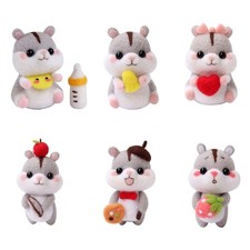 Cute Animal Hamster Wool Felt for Doll Craft Handmade DIY Unfinished Poked Mater