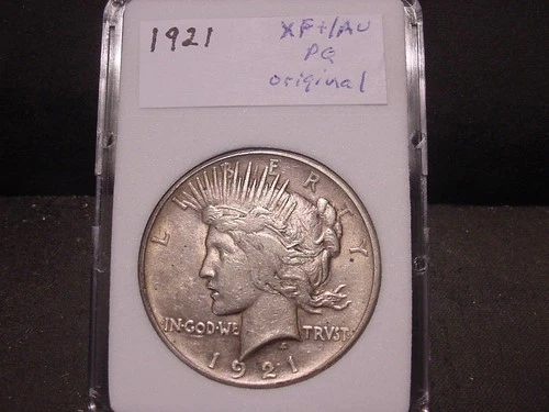 1921 PEACE DOLLAR ORIGINAL XF + AU NICE LUSTER AND COLOR KEY DATE FREE SHIPPING