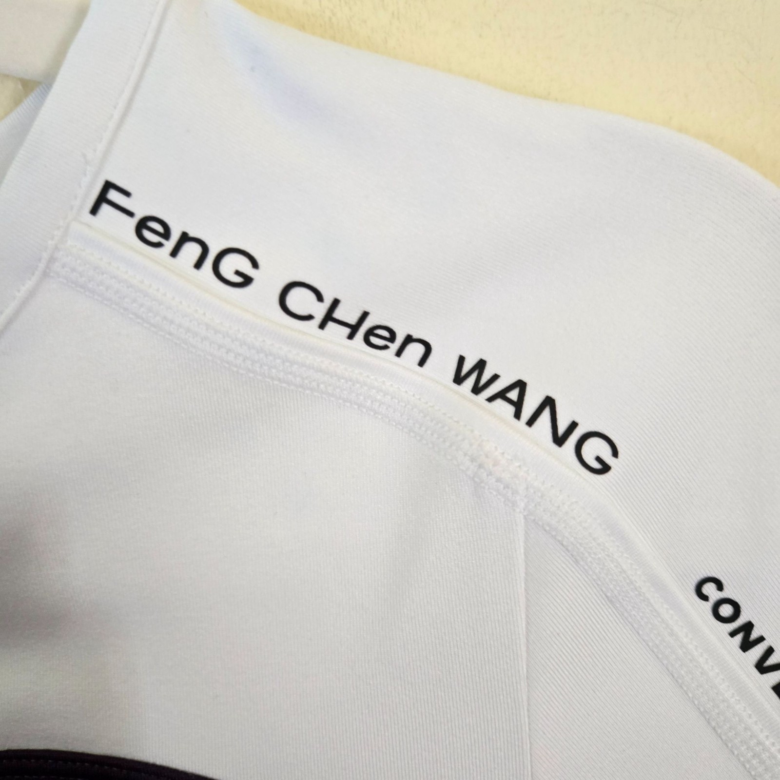 Feng Chen Wang X Converse Super Rare Colorblock Plum White Midi Dress Size M image 5