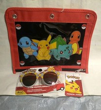 Pokemon Binder Pouch Pencil Case Pokemon Kids Sunglasses New