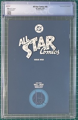ALL STAR COMICS #58 CGC 9.8 WILL JACK SDCC 2025 EXCLUSIVE VIRGIN