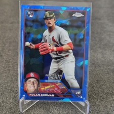 Nolan Gorman Rookie 2023 Topps Chrome Sapphire Update Cardinals USCS221