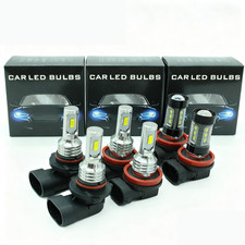 9005 H11 Led Headlight Fog Light Bulbs Kit High Low Beam 6000k White 6x Combo