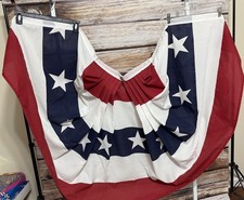 3x6 FT USA American Cotton Blend Flag Bunting Fan 3'x6' Grommets