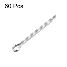 Split Cotter Pin - 1.5mm x 16mm 304 Stainless Steel 2-Prongs Silver Tone 60Pcs