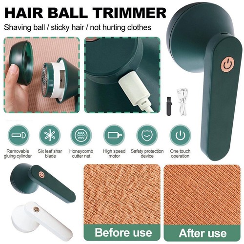 USB Hairball Trimmer Portable Rechargeable Lint Remover Electric Sweater Brush - Picture 12 of 16